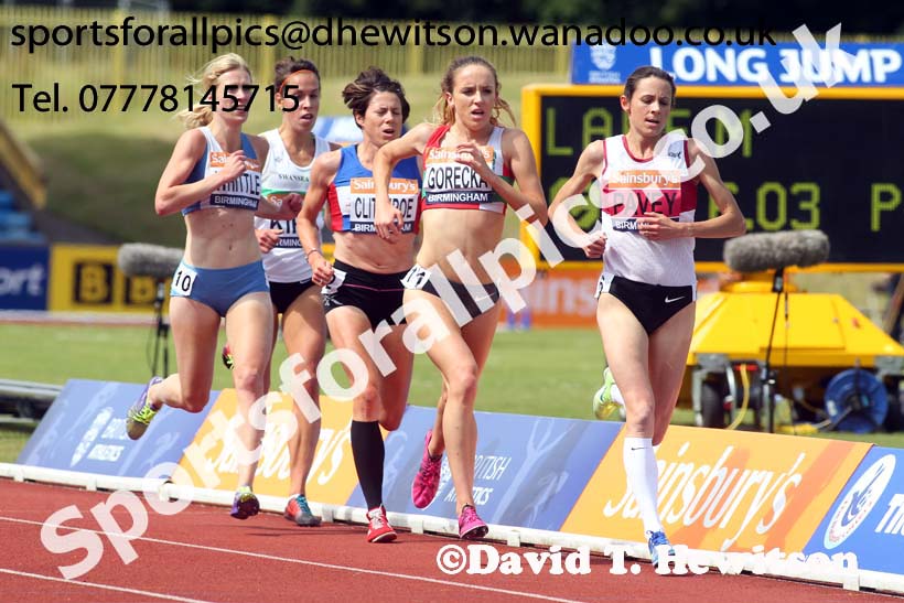 Womens 5000 metres, 2014 Sainsbury's British Championships. Photo: David T. Hewitson/Sports for All Pics